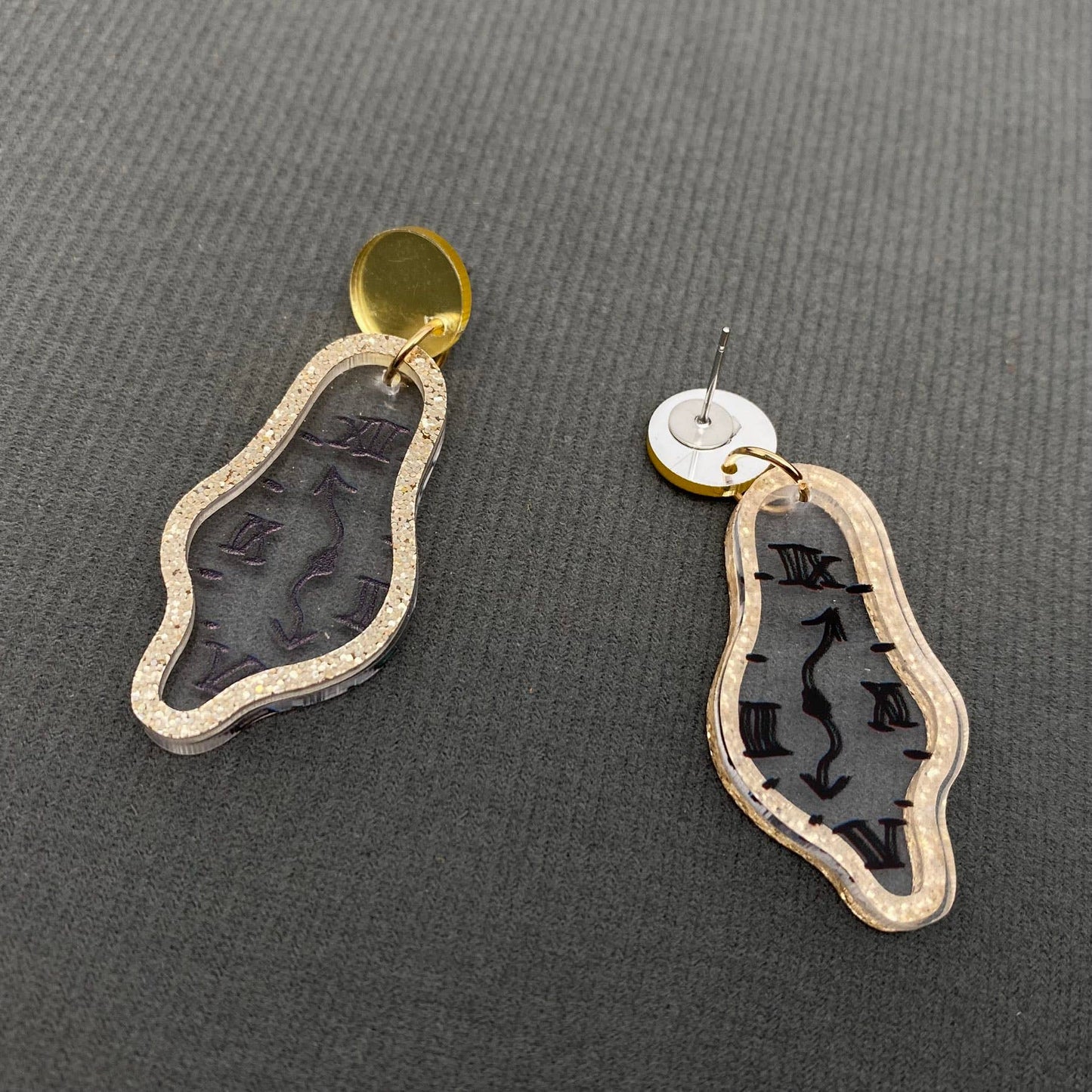 Time Flies Geometric Earrings