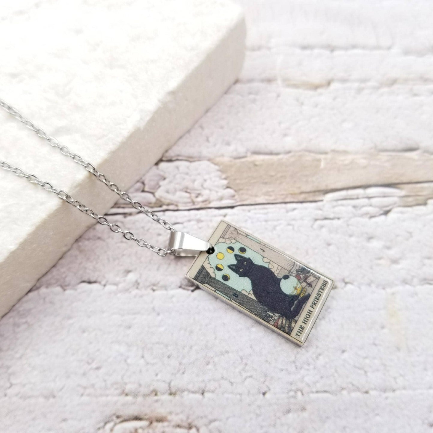 The High Priestess Black Cat Necklace