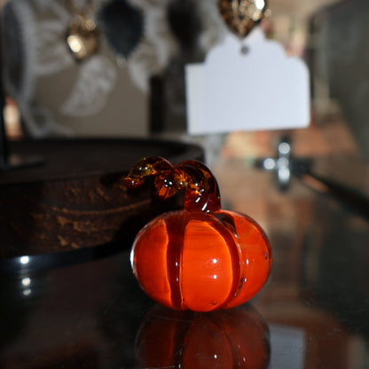Mini Glass Pumpkin Figurines