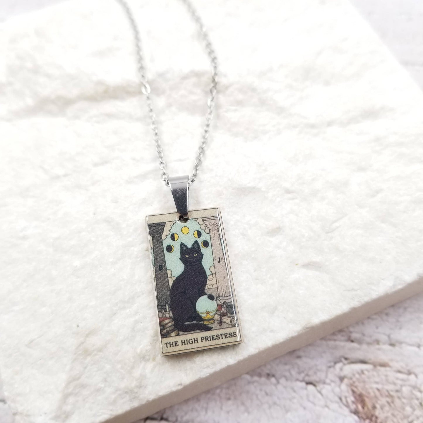 The High Priestess Black Cat Necklace