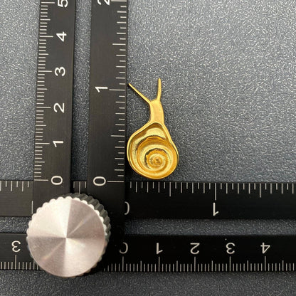 18K Gold Plated Stainless Steel Snail Stud Earrings